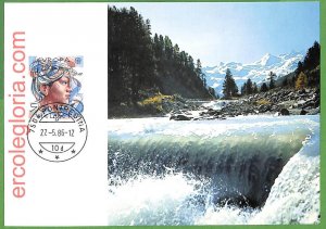 15622 - Switzerland - Set of 2 pieces MAXIMUM CARD - 1986 - Nature EUROPE-