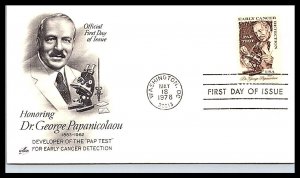 #1754 13c GEORGE PAPANICOLAOU EARLY CANCER DETECT - Artcraft  Cachet