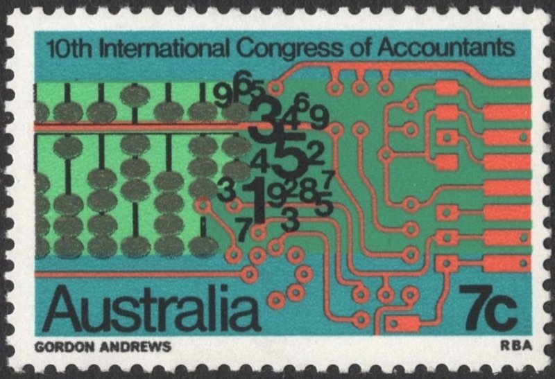 Australia SC#531 7¢ 10th International Congress of Accountants (1972) MNH