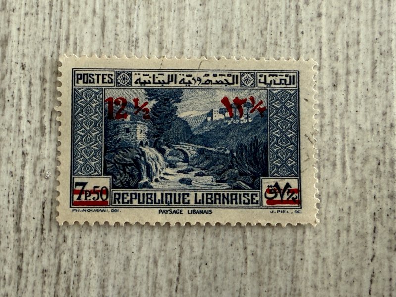 Lebanon #151 MH, 12 1/2p on 7.50p, 2024 SCV.$2.00