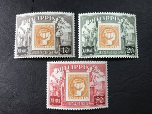 PHILIPPINES # C74-C76--MINT NEVER/HINGED---COMPLETE SET---AIR-MAIL---1954