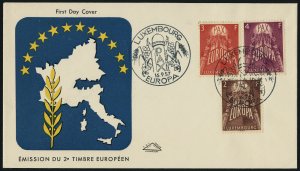 Luxembourg 329-31 on FDC - EUROPA, United Europe