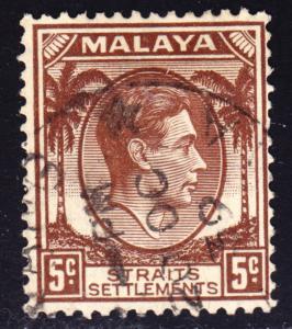 Malaya Straits Settlements Scott 241  Die I  VF used.