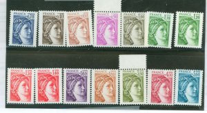 France #1658-1671 Mint (NH) Single (Complete Set)