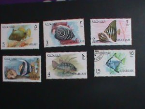 Sharjah Stamp: Under Sea World -Fishes-mint Stamp set Rare-