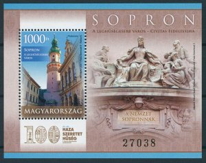 Hungary 2021 MNH Architecture Stamps Sopron Cities 1921 Referendum 1v M/S