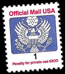 # O143 MINT NEVER HINGED EAGLE HOLDING ARROWS AND BRANCH