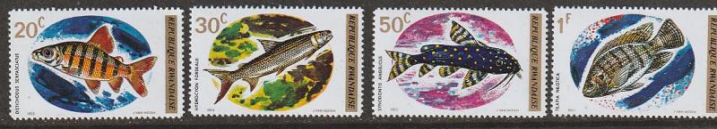 #541-44 Rwanda Mint OGNH