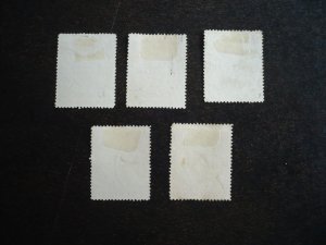 Stamps-British South Africa Company-Scott#52-56 -Used Part Set of 5 Stamps