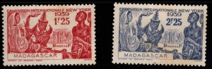 Madagascar Scott 209-210 MH* NY World's Fair Issue 1939