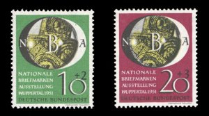 Germany #B318-319 Cat$67.50, 1951 National Philatelic Exhibition, set of two,...