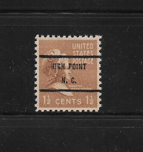 US Bureau Precancels: High Point, NC, #805-71; 1½¢ 1938 Prexy; PSS CV $3