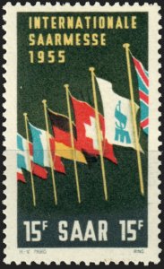 Saar #255  Unused - Flags (1955)