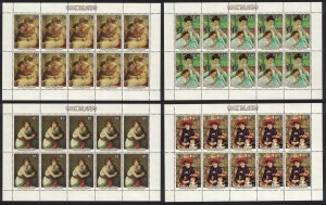 Cook Is. Painting Rubens Renoir Sheetlets 1985 MNH SG#1030-1033