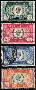 1935 South Africa Scott #- 68a-71a 25th Anniversary of the Inauguration George V