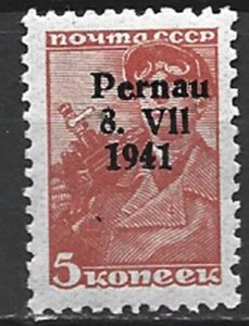 COLLECTION LOT 15081 GERMAN OCCUPATION IN ESTONIA PARNU MI#5I MH 1941