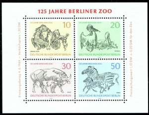 Germany SC 9N275 Zoo Birds Pelican Orangutan Zebra MNH