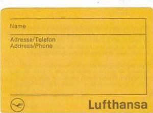 LUFTHANSA GERMAN AIRLINES VINTAGE AVIATION LABEL