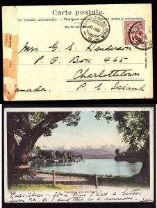 Scan #2340-Switzerland-p/c to PEI Canada-13 IIII 1905-viewsi
