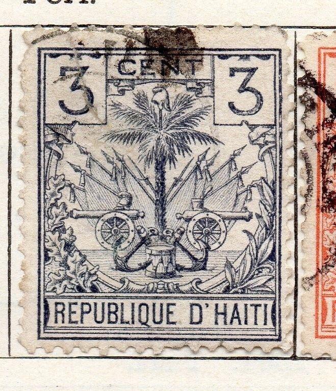 Haiti 1891 Early Issue Fine Used 3c. 100927