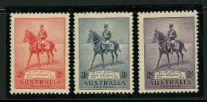 Australia 1935 Silver Jubilee SG 156-58 Scott 152-54 Unmounted Mint NH Set