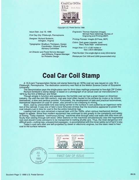 US SP773 Coal Car Souvenir Page #2259