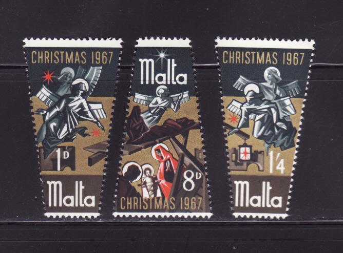 Malta 375-377 Set MNH Christmas (C)