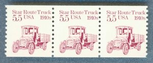 US Sc 2125 VF MNH STRIP of 3 - 1986 5.5¢ mar - Truck