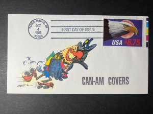 1988 USA First Day Cover FDC Terre Haute IN No Address Eagle Express Mail 47