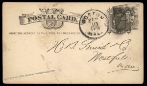 USA 1800s Boston Mass Negative Numeral 4 Fancy Cancel Cover 94918