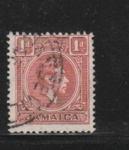 JAMAICA #117  1938  1p  KING GEORGE VI      F-VF  USED   e