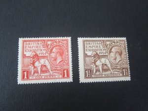 United Kingdom 1924 Sc 185-186 set MH