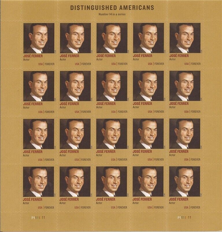 US Stamp 2012 Jose Ferrer Sheet of 20 Forever Stamps Scott 4666