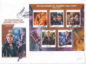 1943 Johnny Hallyday Collector's Envelope - 2017 Souvenir Tribute Stamp #2-