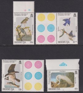 1985 Bermuda Birth of Audubon complete set MNH Sc# 465 / 468 CV $14.00 Stk #2