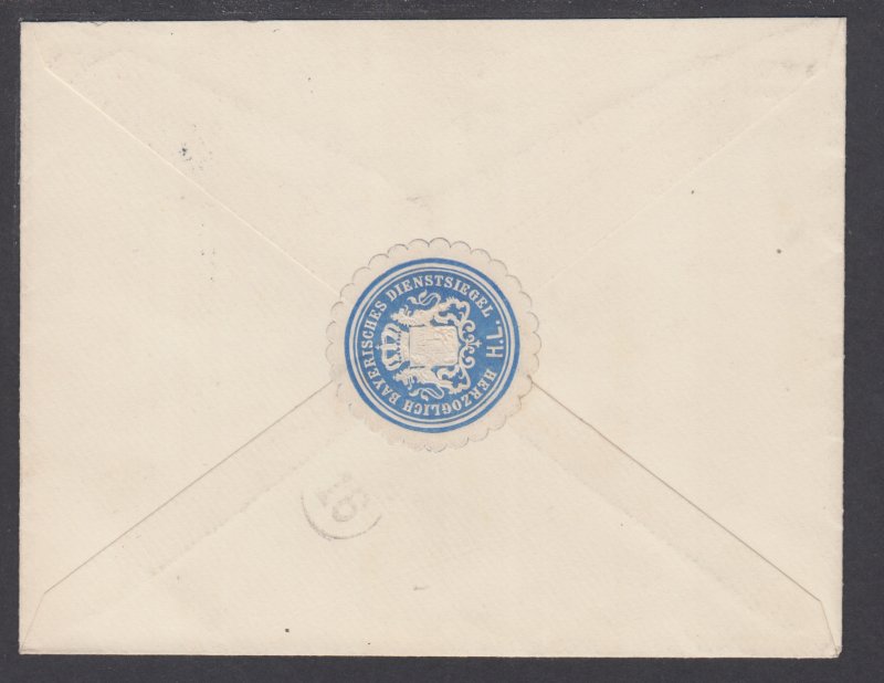 Germany 1910 Stampless Official cover, Munchen - Bamberg, Bavaria Seal