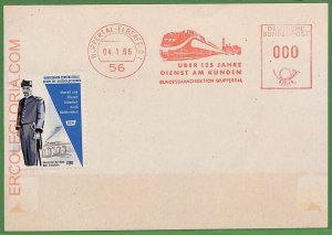 ZA0243 - GERMANY - Postal History - Mechanical Postmark -PAPER - Trains - 1966