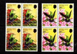 ES-15189 Virgin Islands Hummingbirds Scott 422-5 MNH Blocks of 4 1982