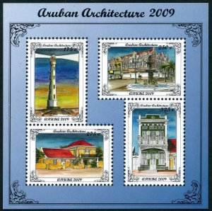 Aruba 348 ad sheet,MNH. Architecture 2009.California Lighthouse,Plaza Daniel Leo