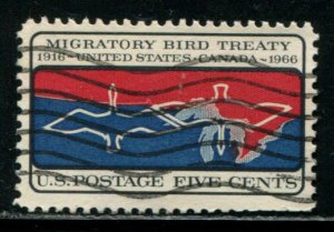 1306 US 5c Migratory Birds, used cv $.20