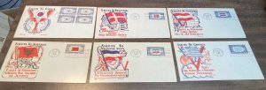 KAPPYSTAMPS USA FLEETWOOD FDC FACSIMILIE WORLD WAR 2 OVERRUN NATIONS  D239