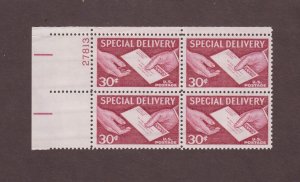 US, E21, PLATE BLOCK, MNH, SPECIAL DELIVERY