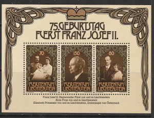 1981 Liechtenstein - Sc 710 - SS - MNH VF -Princes Alois&FranzPrincess Elizabeth