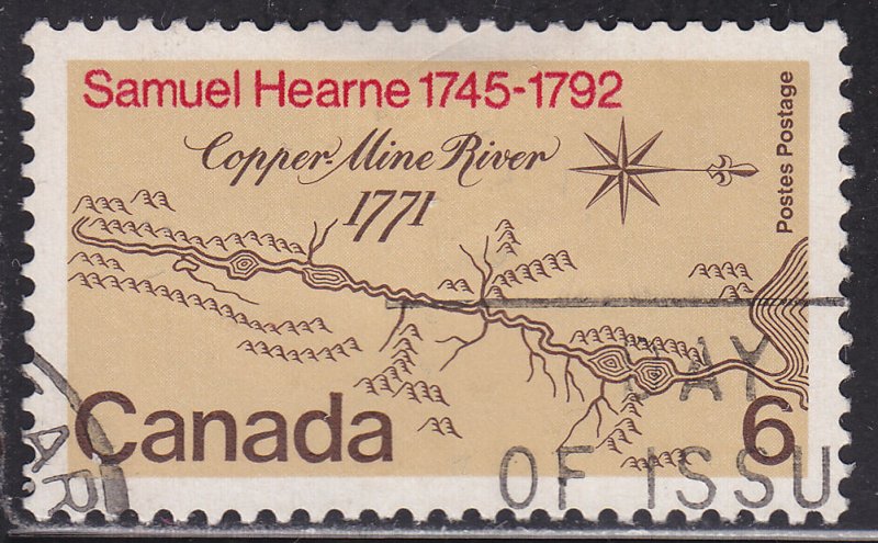 Canada 540 Explorer Samuel Hearne Map 6¢ 1971