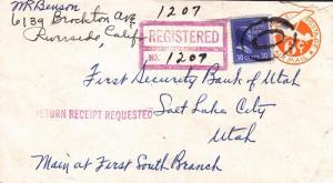 1951, Riverside, CA to Salt Lake City, UT, 30c Prexie, See Remark (15636)