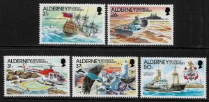 Guernsey, Alderney #60-4 MNH Set - Lighthouses and Ships