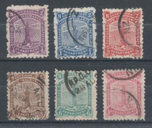 New Zealand Sc OY1-OY6 used. 1891 Life Insurance stamps, cplt set, sound.