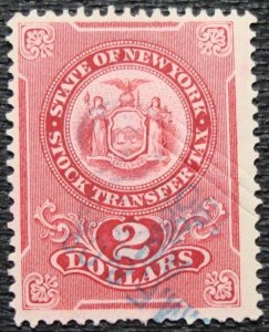 US New York State Stock Transfer Used Cut Cancel Single