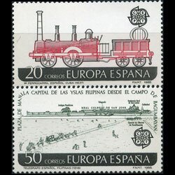 SPAIN 1988 - Scott# 2555-6 Europa-Transport Set of 2 NH