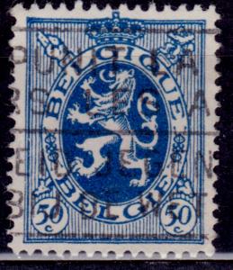 Belgium, 1929-32, Heraldic Lion, 50c, sc#207, used
